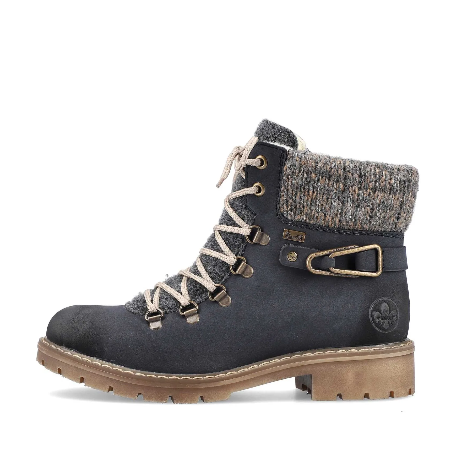 Rieker Women'S Laced Boots Ocean Blue