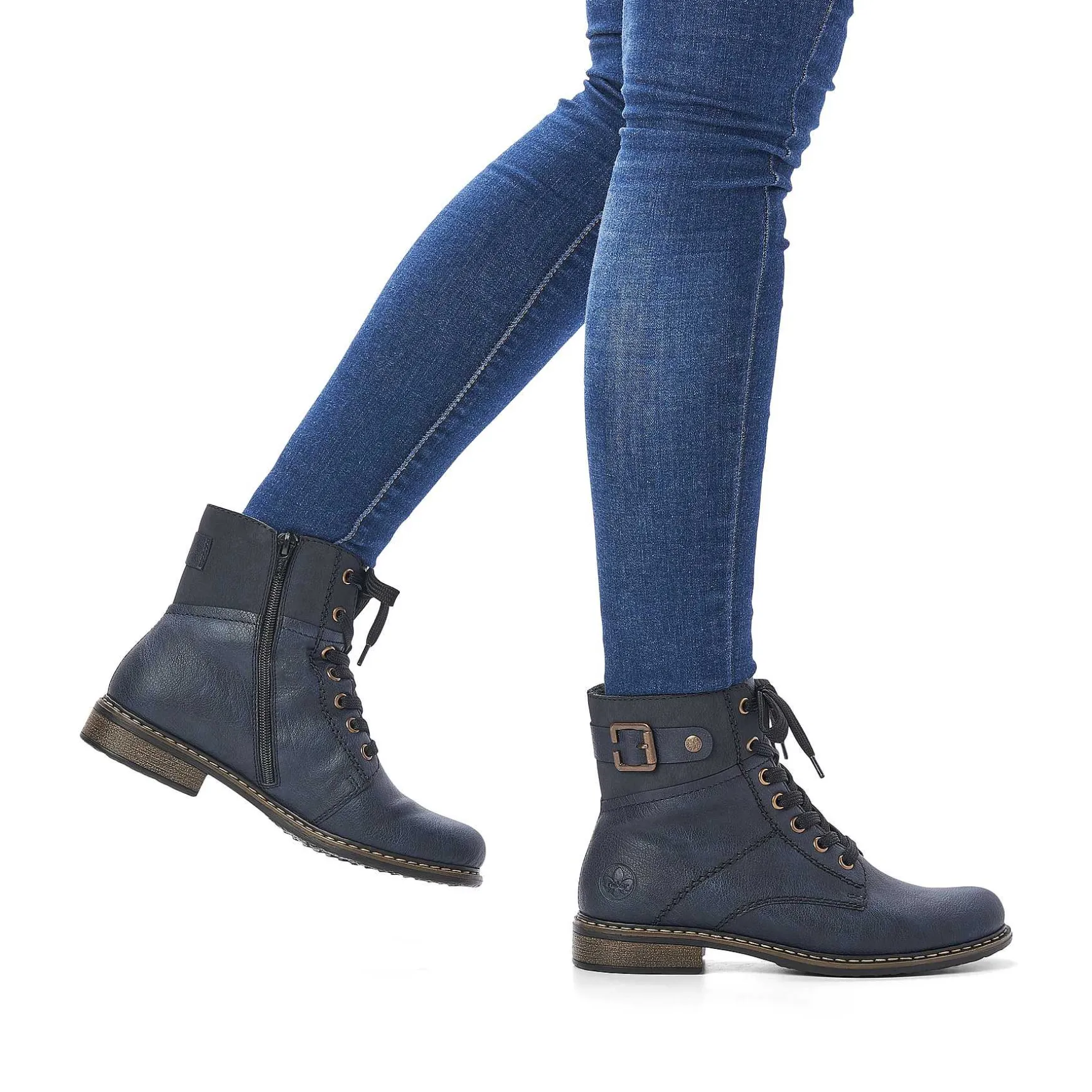 Rieker Women'S Laced Boots Ocean Blue