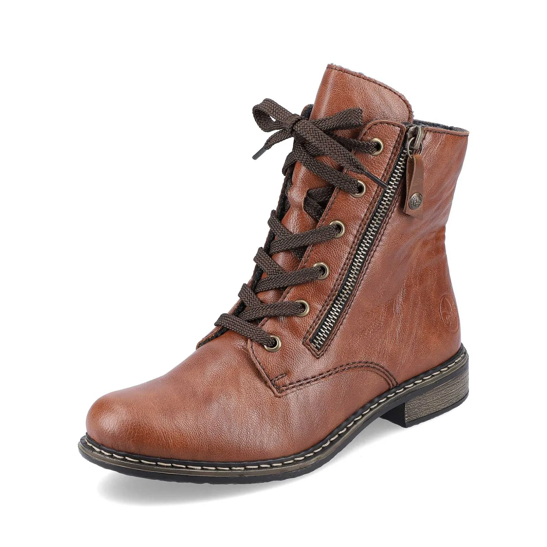 Rieker Women'S Laced Boots Caramel Brown