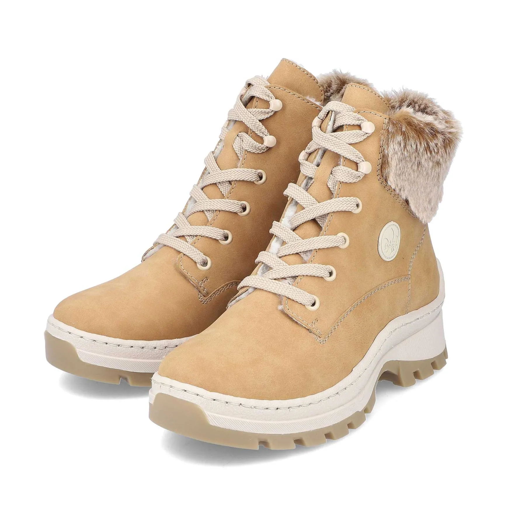 Rieker Women'S Laced Boots Caramel Brown