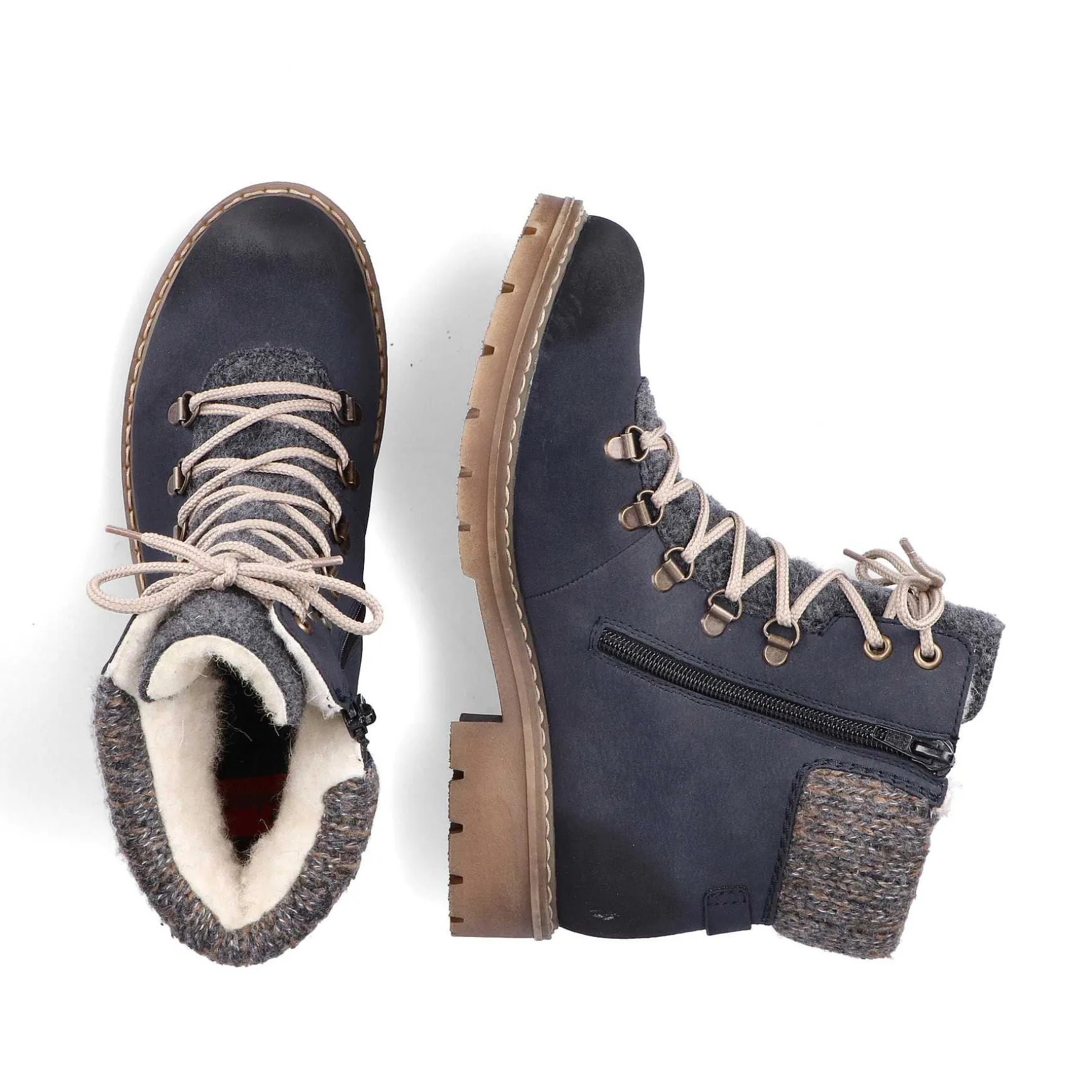 Rieker Women'S Laced Boots Ocean Blue