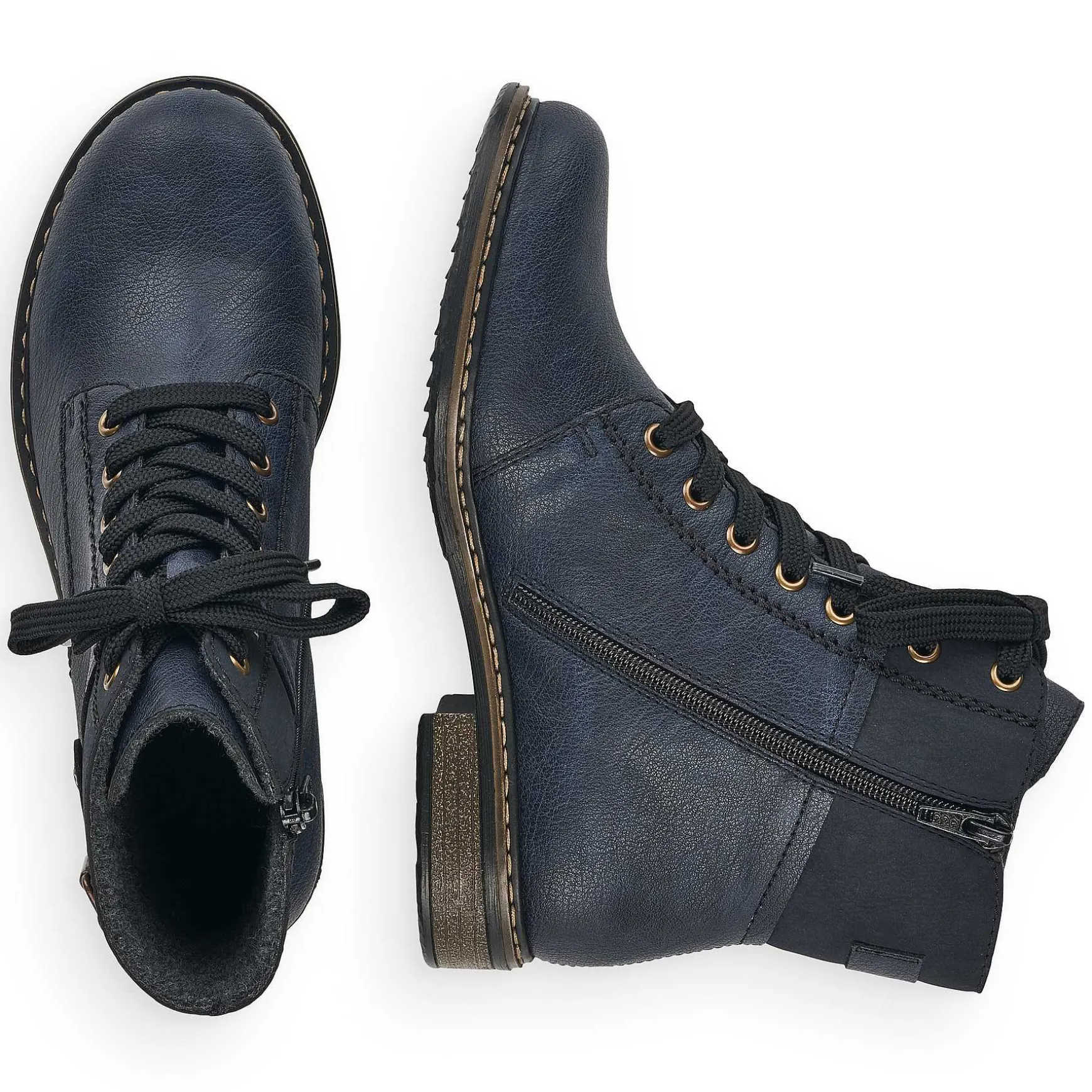 Rieker Women'S Laced Boots Ocean Blue