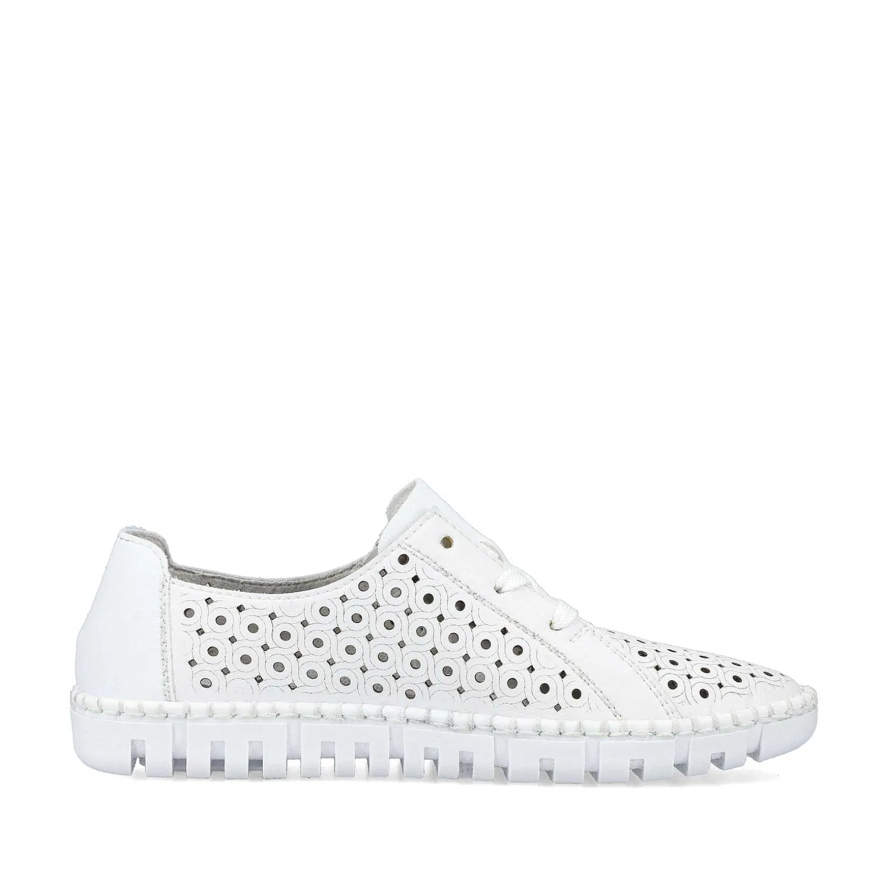 Rieker Women'S Laced Shoes Pearl White