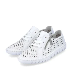 Rieker Women'S Laced Shoes Pearl White