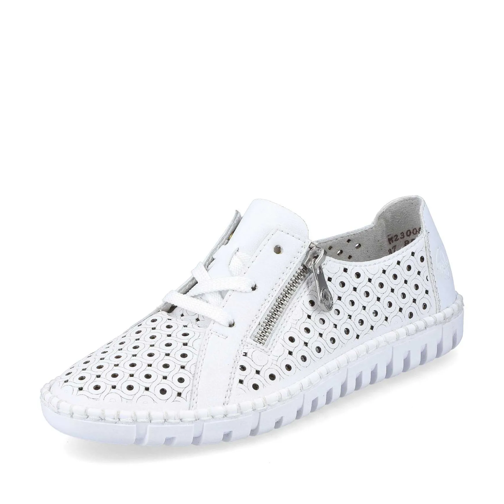 Rieker Women'S Laced Shoes Pearl White