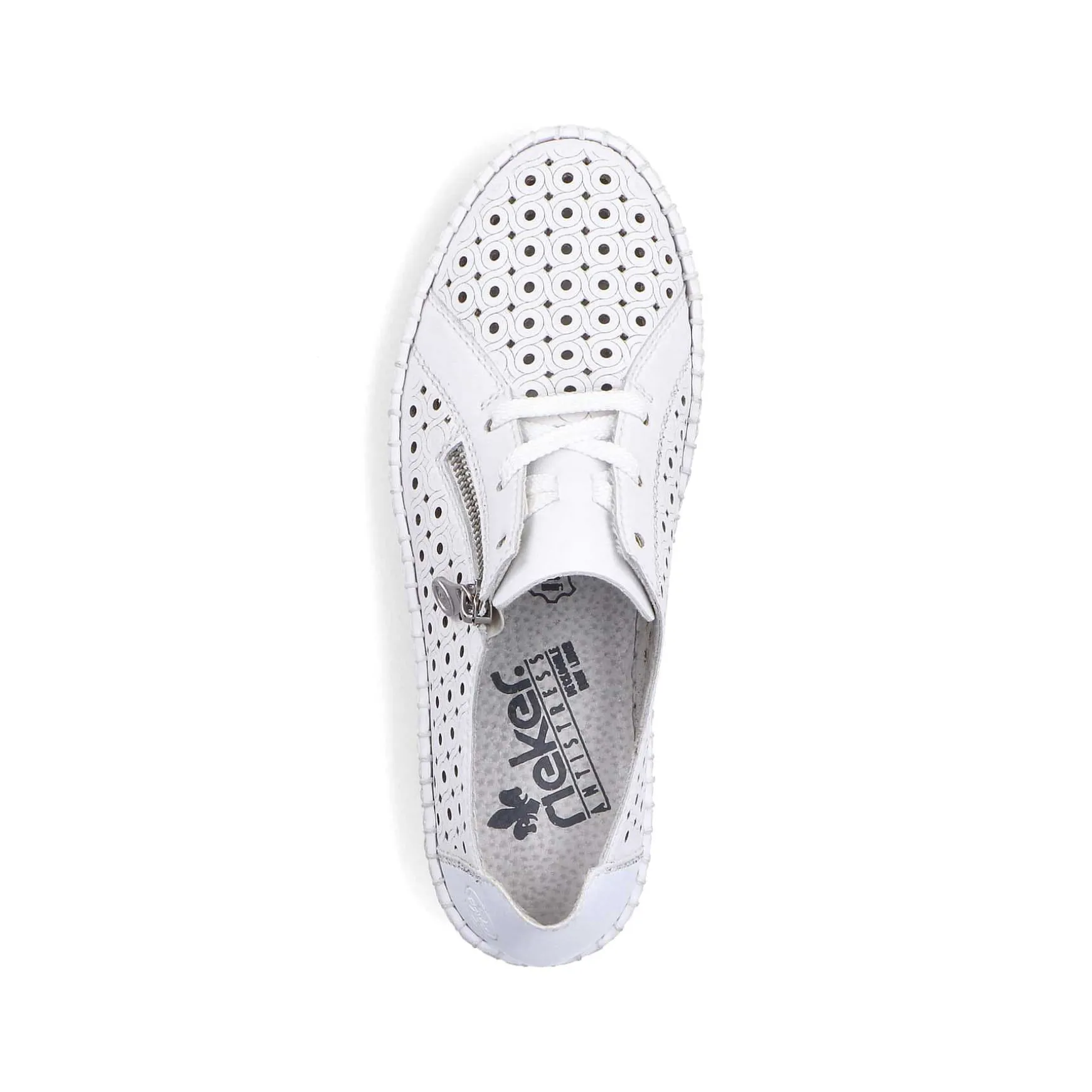 Rieker Women'S Laced Shoes Pearl White