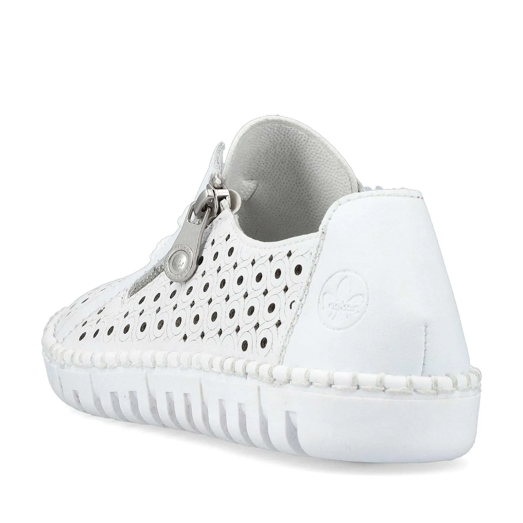 Rieker Women'S Laced Shoes Pearl White