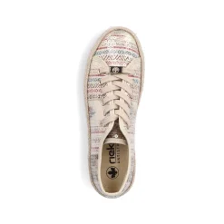Rieker Women'S Lace-Up Shoes Light Beige