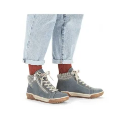 Rieker Women'S Lace-Up Shoes Blue-Gray