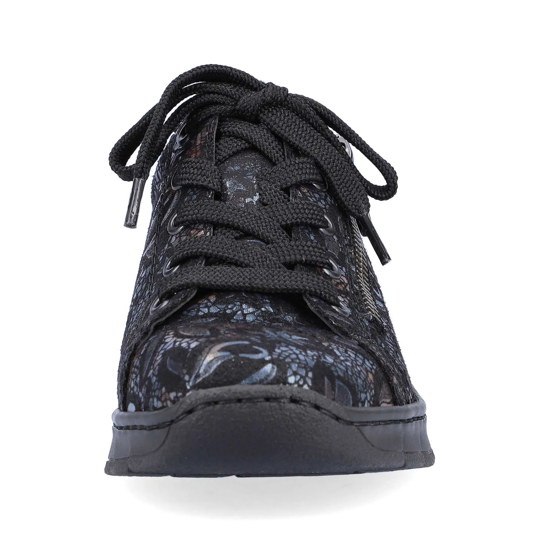Rieker Women'S Lace-Up Shoes Black Metallic