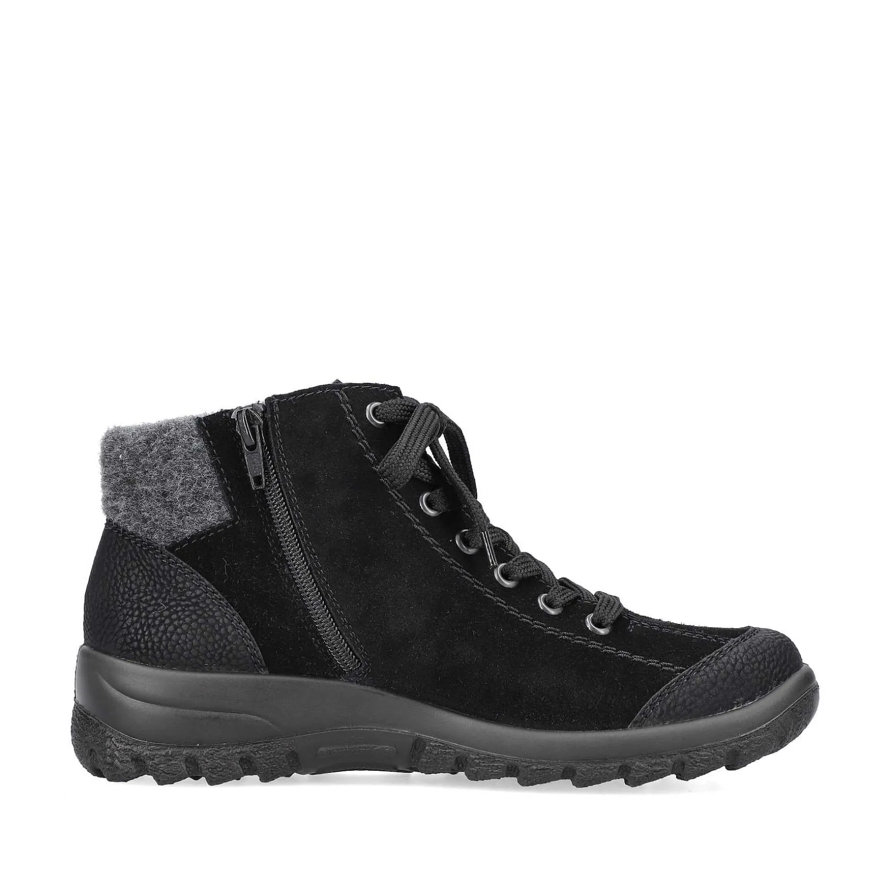 Rieker Women'S Lace-Up Shoes Graphite Black