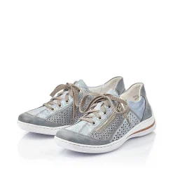 Rieker Women'S Lace-Up Shoes Sea Blue