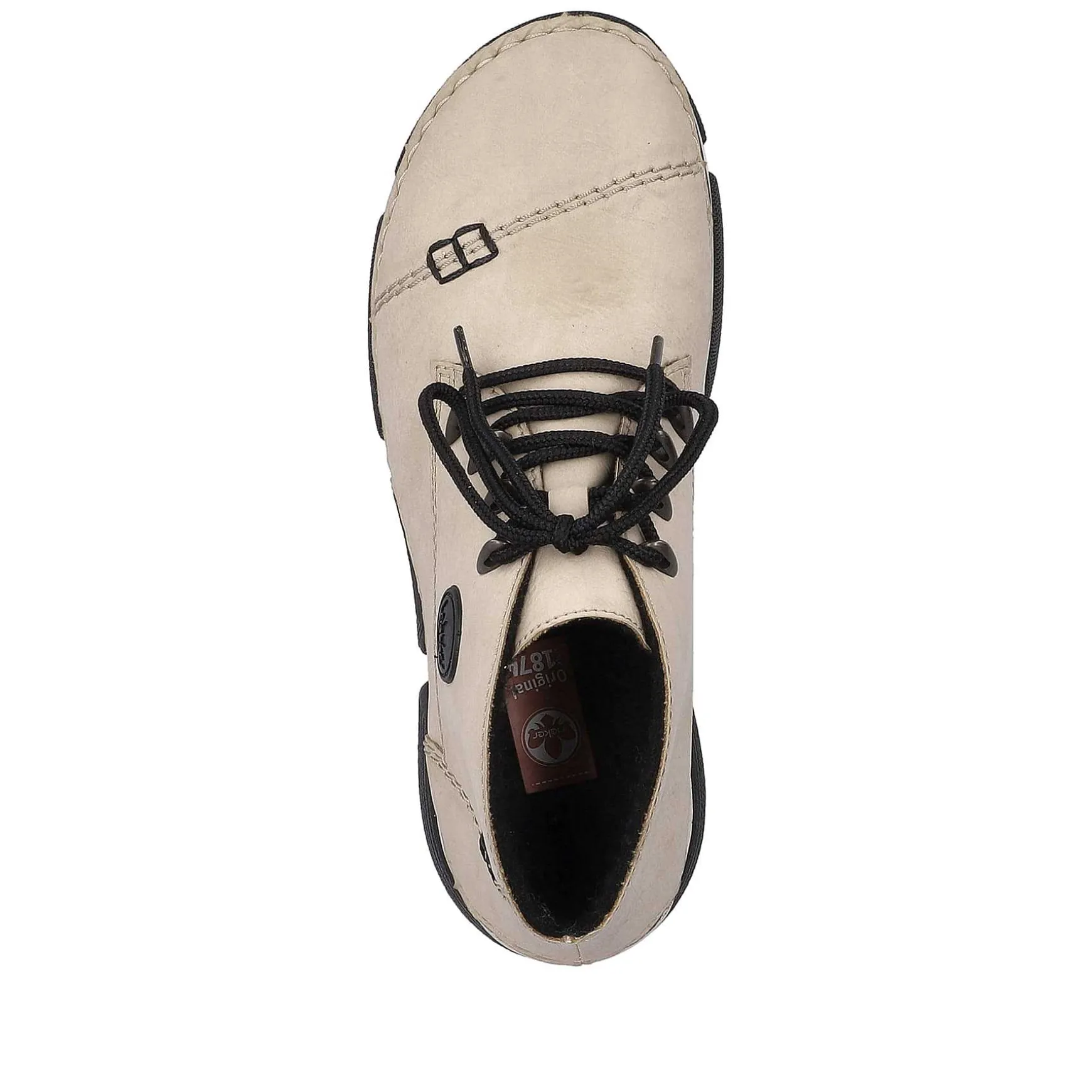 Rieker Women'S Lace-Up Shoes Cream Beige