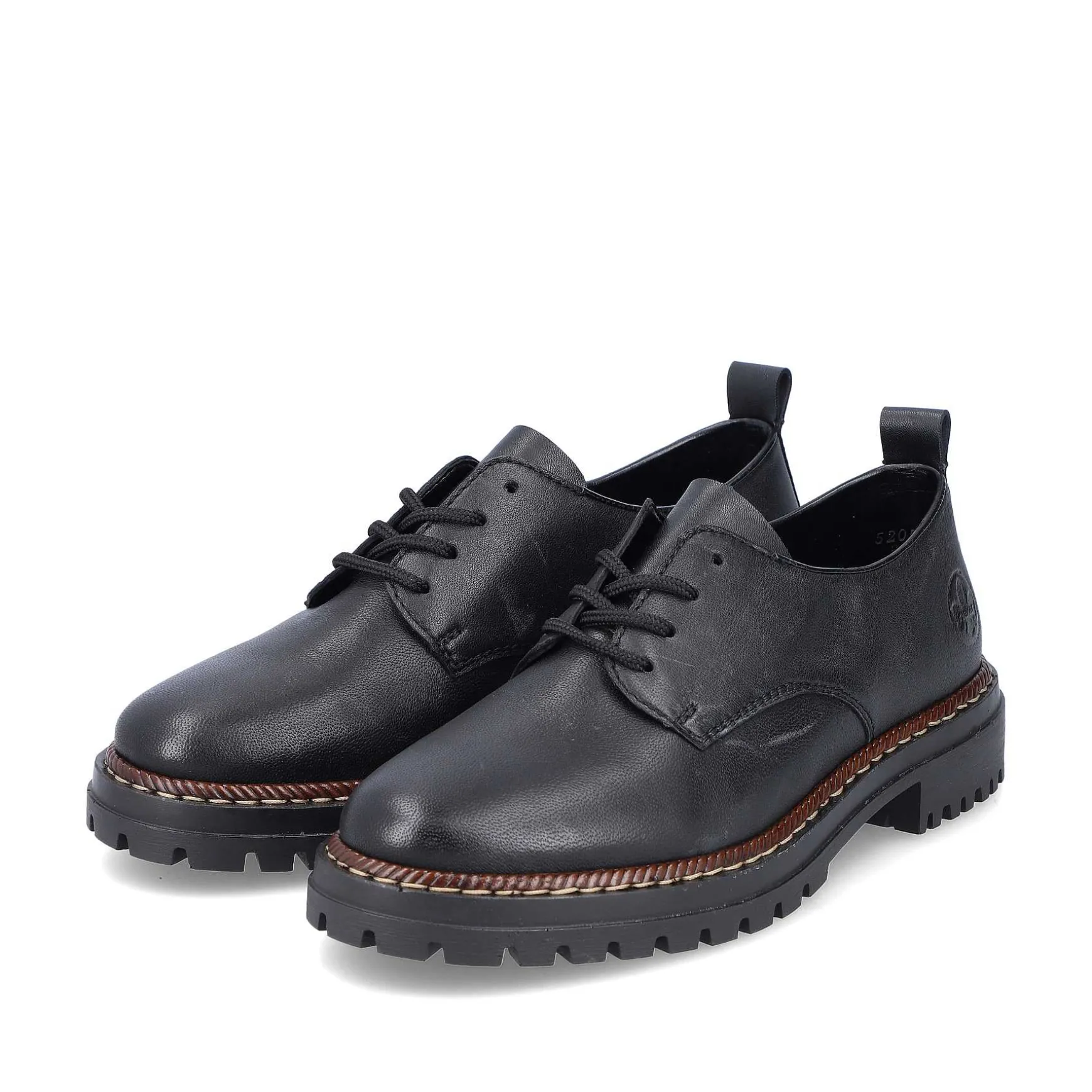 Rieker Women'S Lace-Up Shoes Night Black