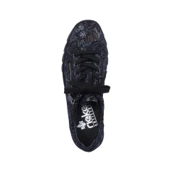 Rieker Women'S Lace-Up Shoes Black Metallic