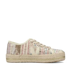 Rieker Women'S Lace-Up Shoes Light Beige