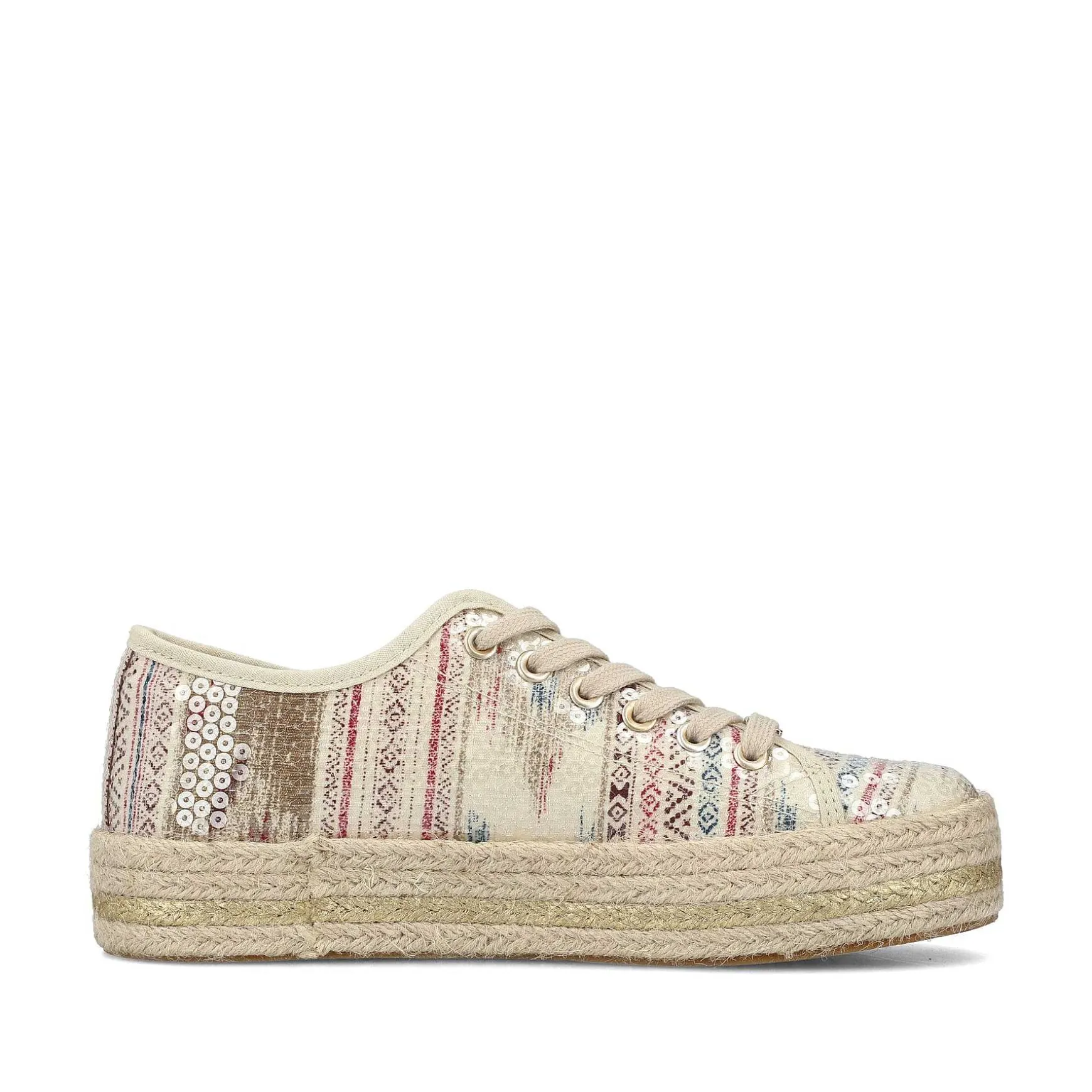 Rieker Women'S Lace-Up Shoes Light Beige