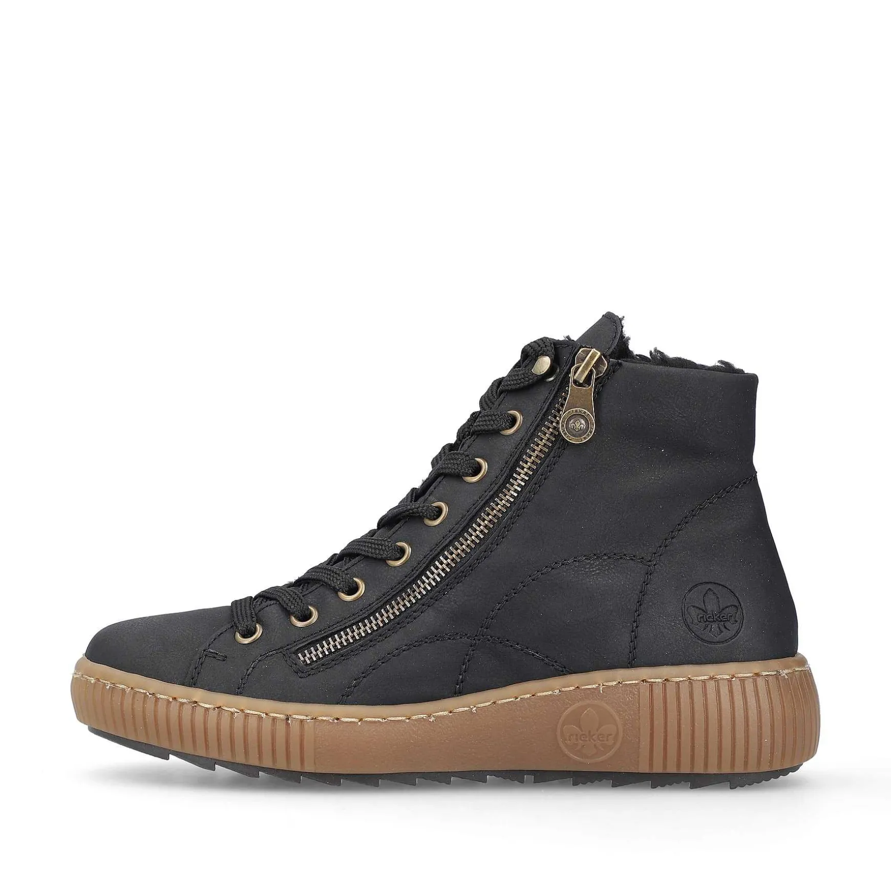 Rieker Women'S Lace-Up Shoes Asphalt Black