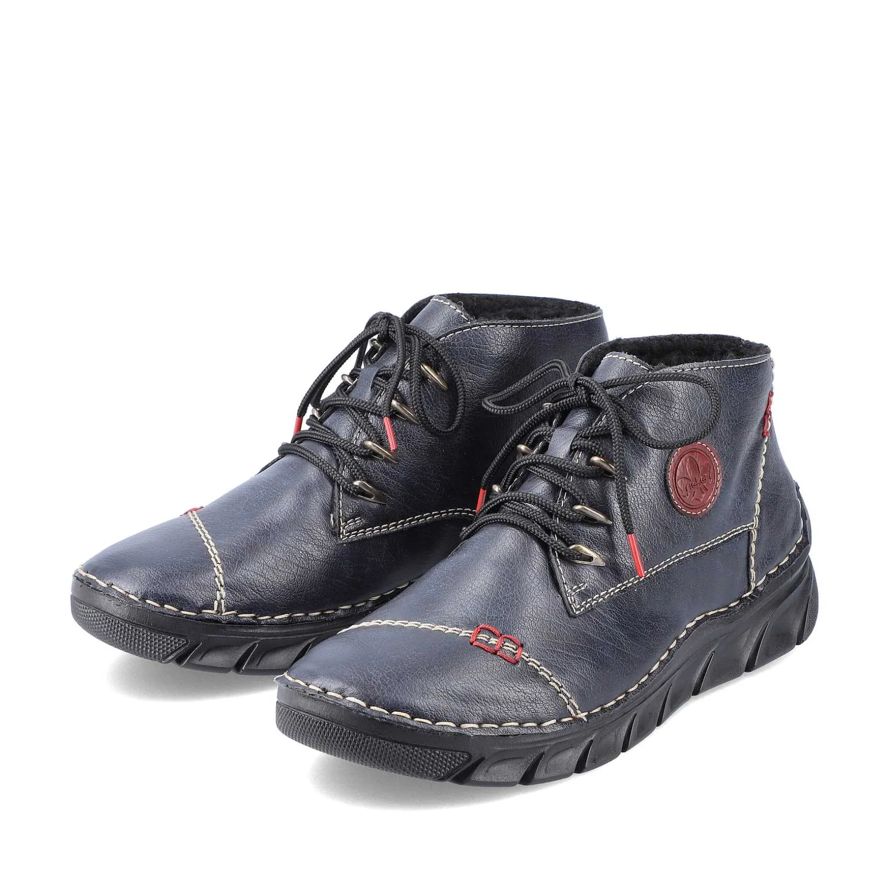 Rieker Women'S Lace-Up Shoes Navy Blue