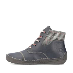 Rieker Women'S Lace-Up Shoes Steel Blue