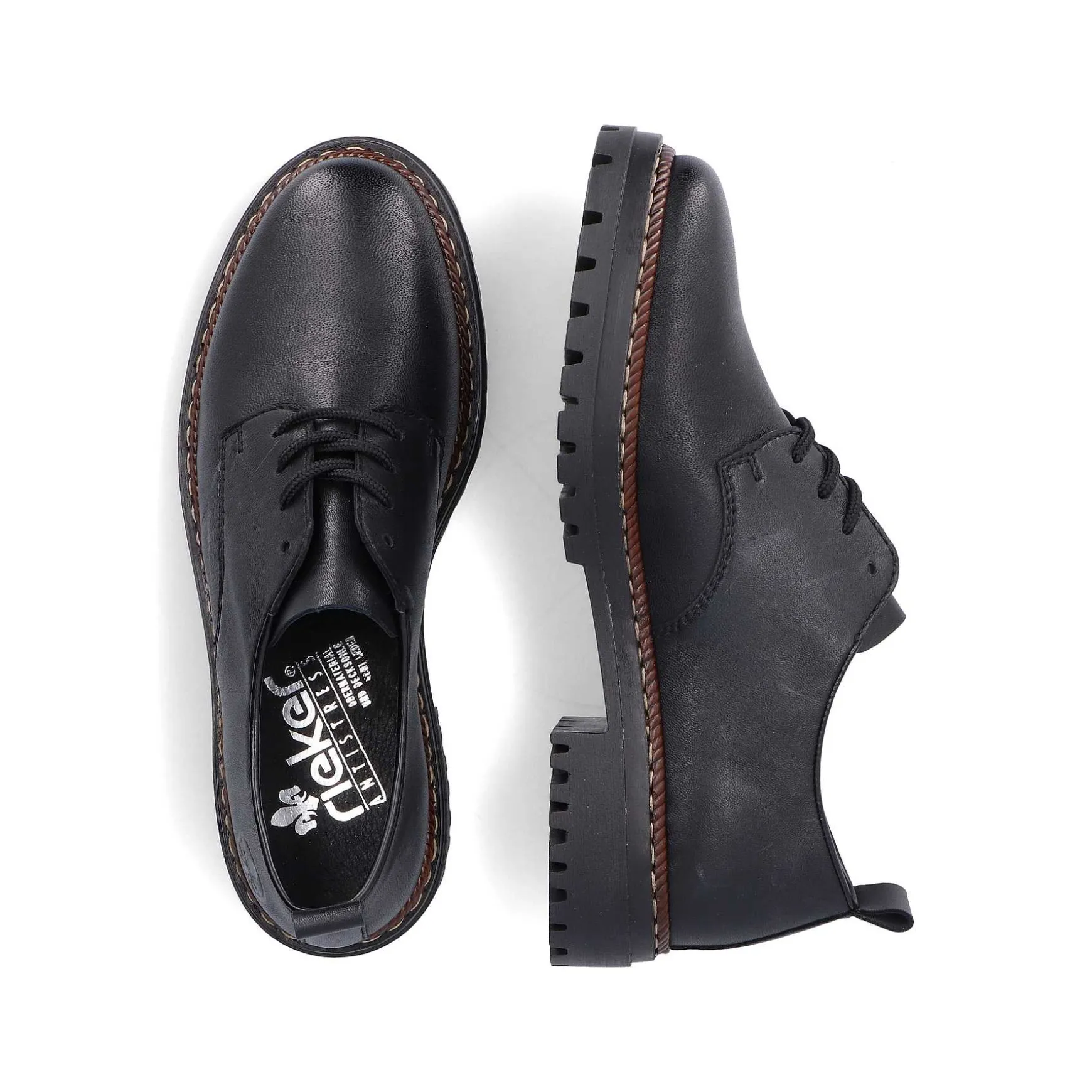Rieker Women'S Lace-Up Shoes Night Black