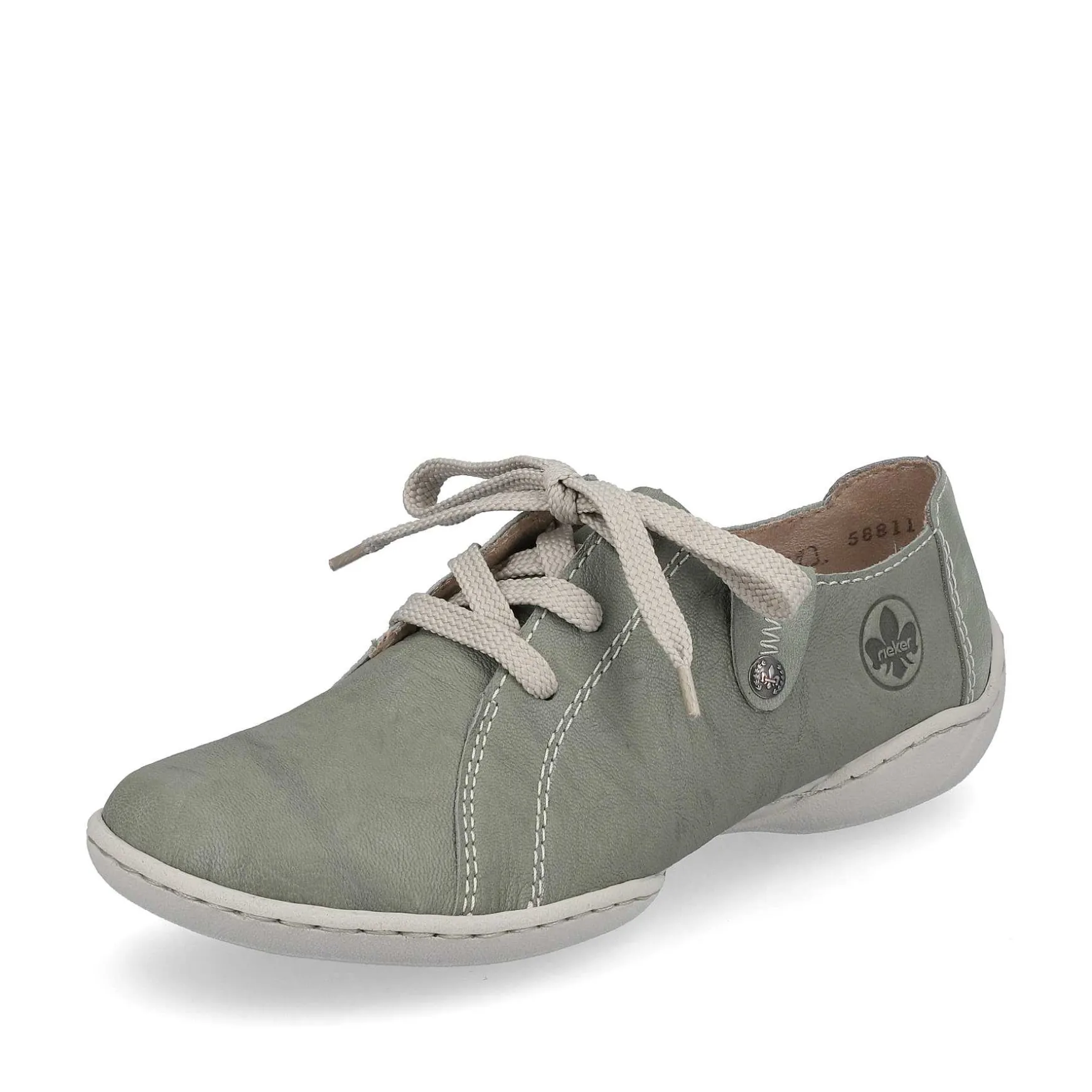 Rieker Women'S Lace-Up Shoes Green Gray