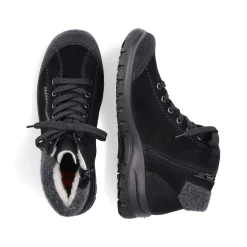 Rieker Women'S Lace-Up Shoes Graphite Black