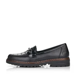 Rieker Women'S Loafers Graphite Black