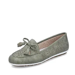 Rieker Women'S Loafers Green Grey