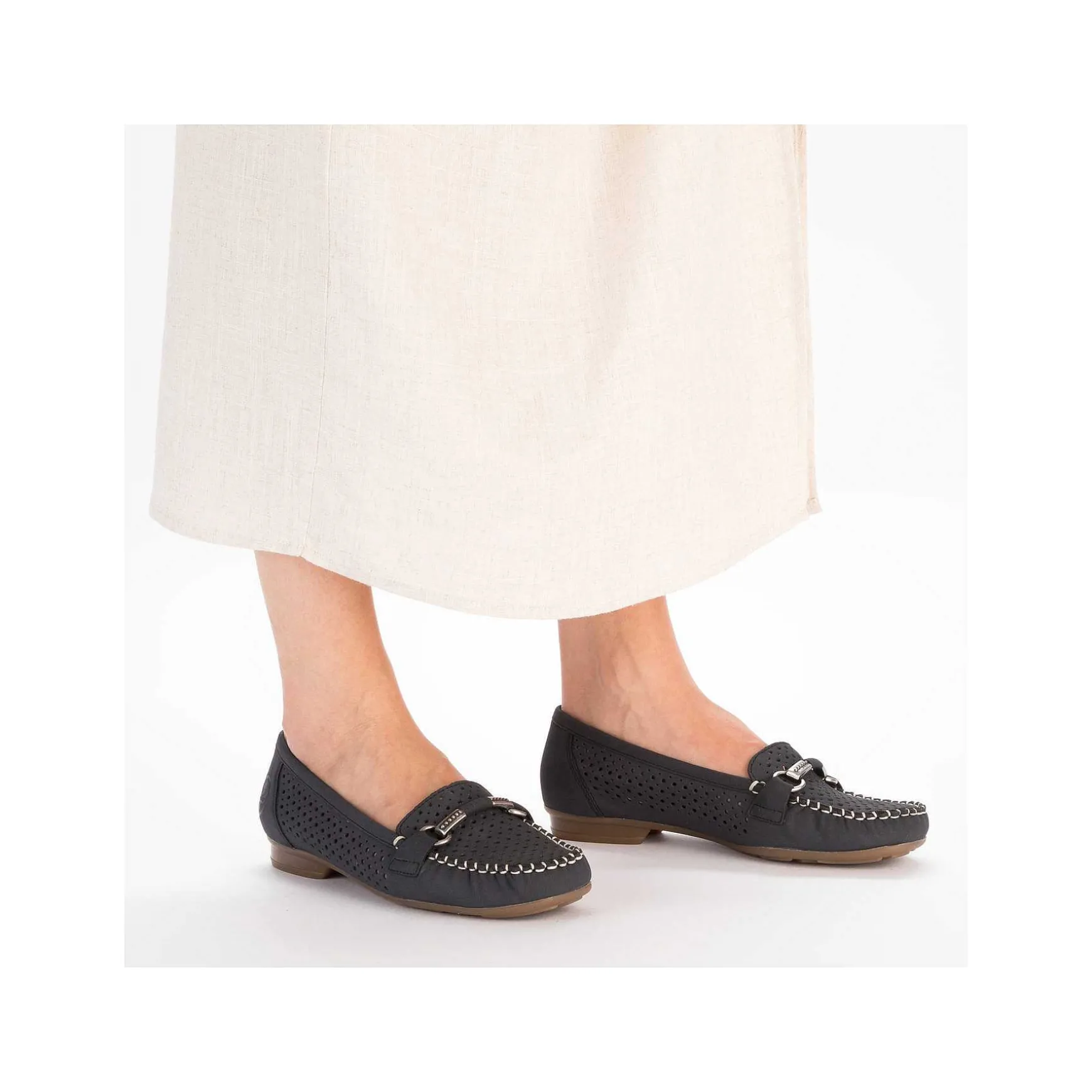 Rieker Women'S Loafers Navy Blue