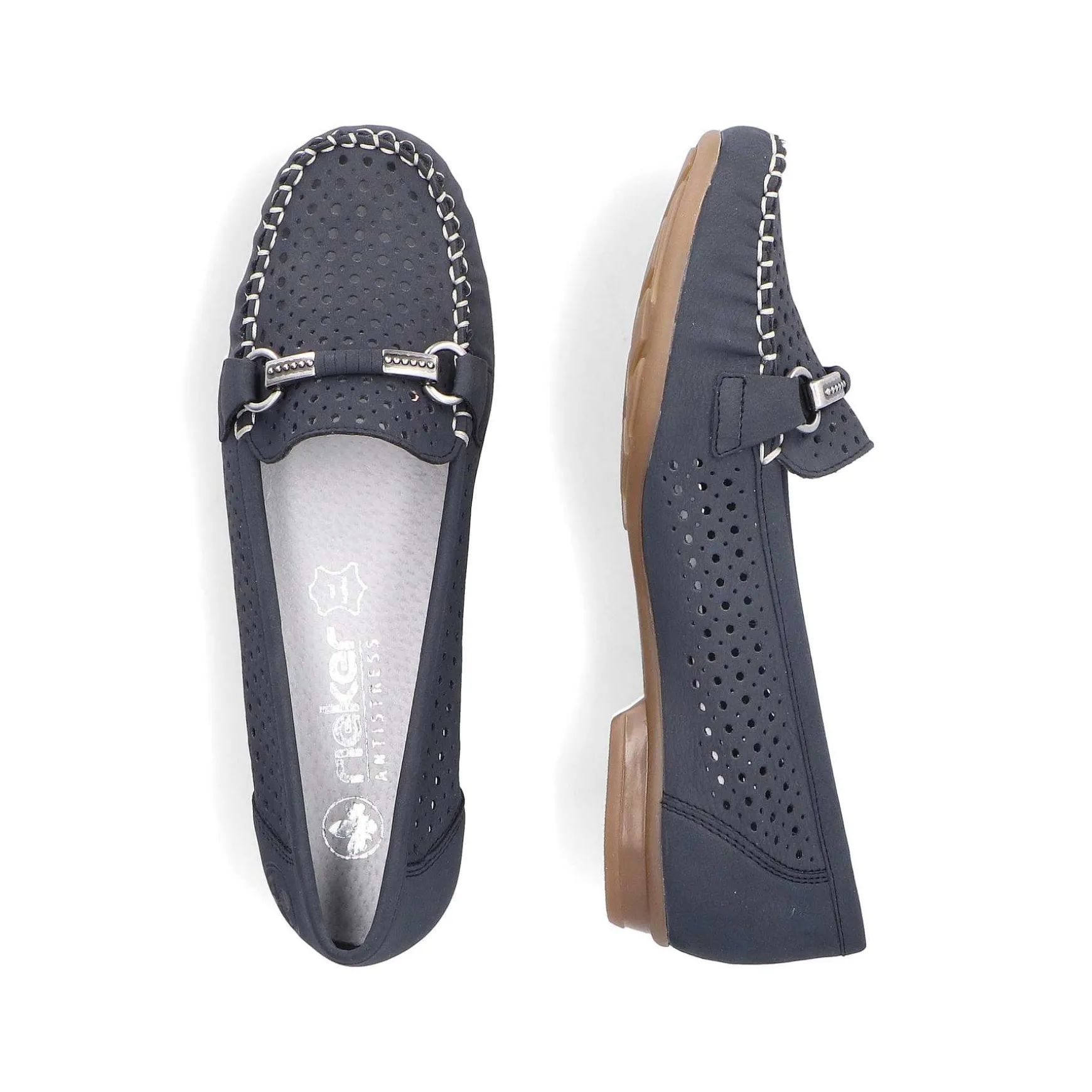 Rieker Women'S Loafers Navy Blue