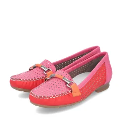 Rieker Women'S Loafers Raspberry Red