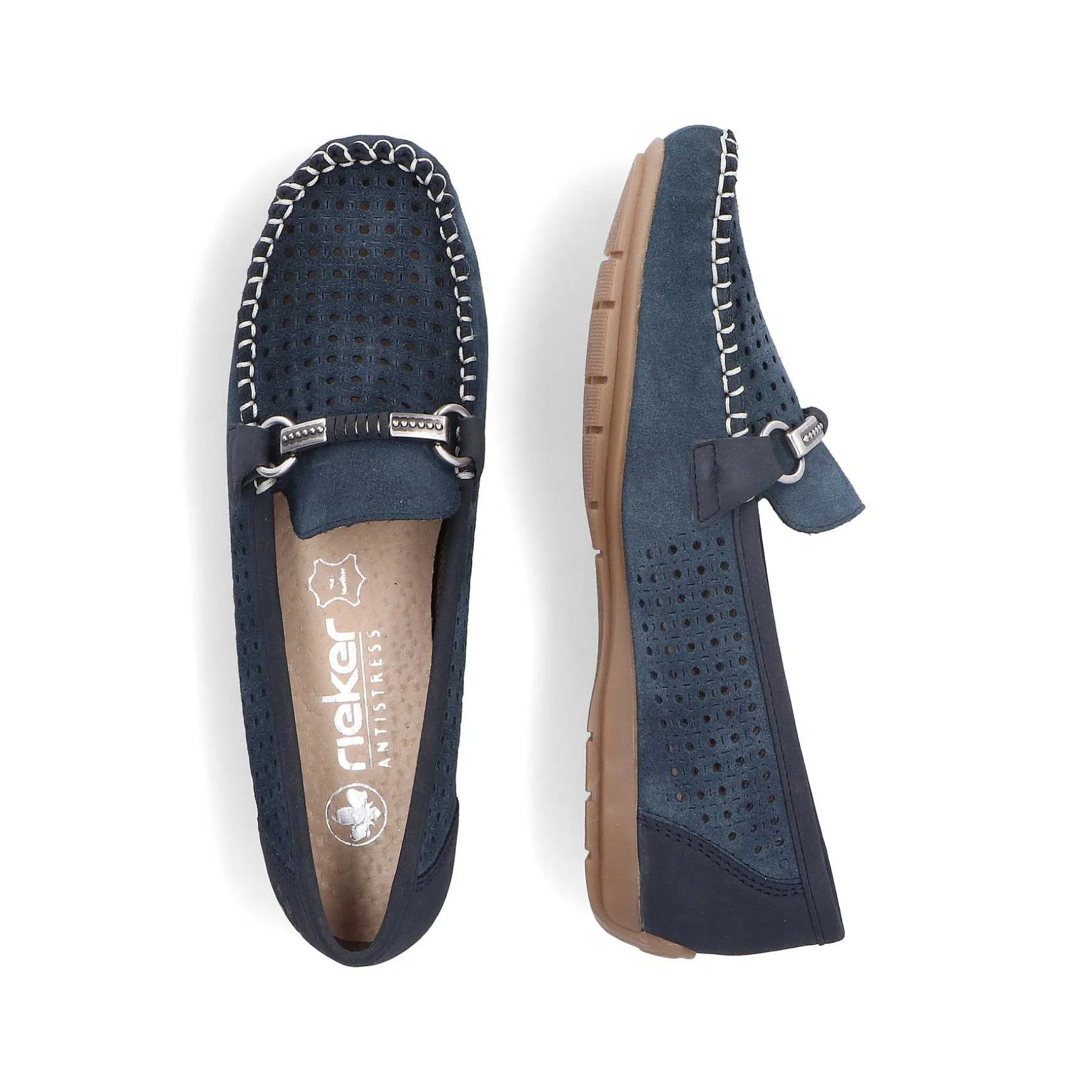 Rieker Women'S Loafers Slate Blue