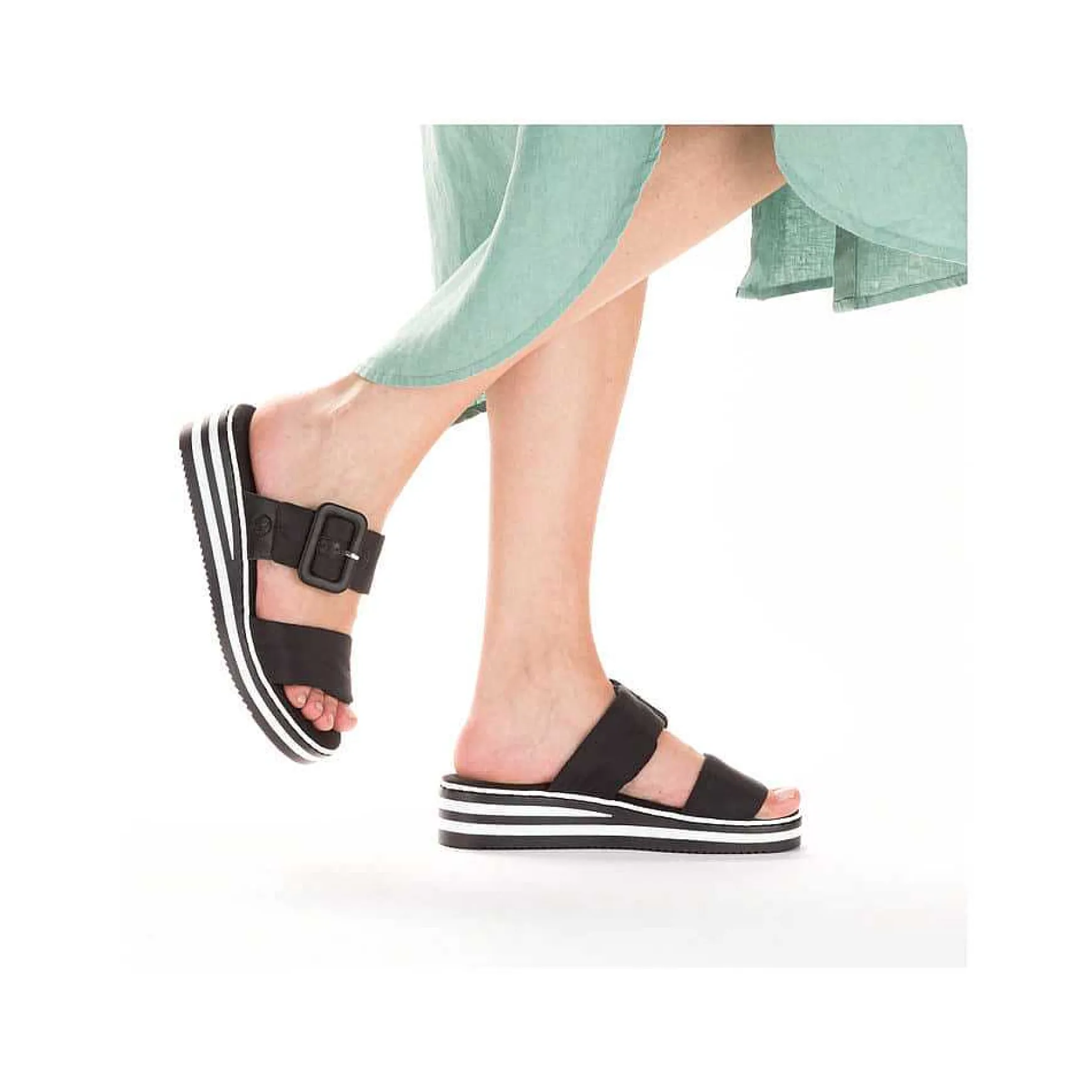 Rieker Women'S Mules Asphalt Black