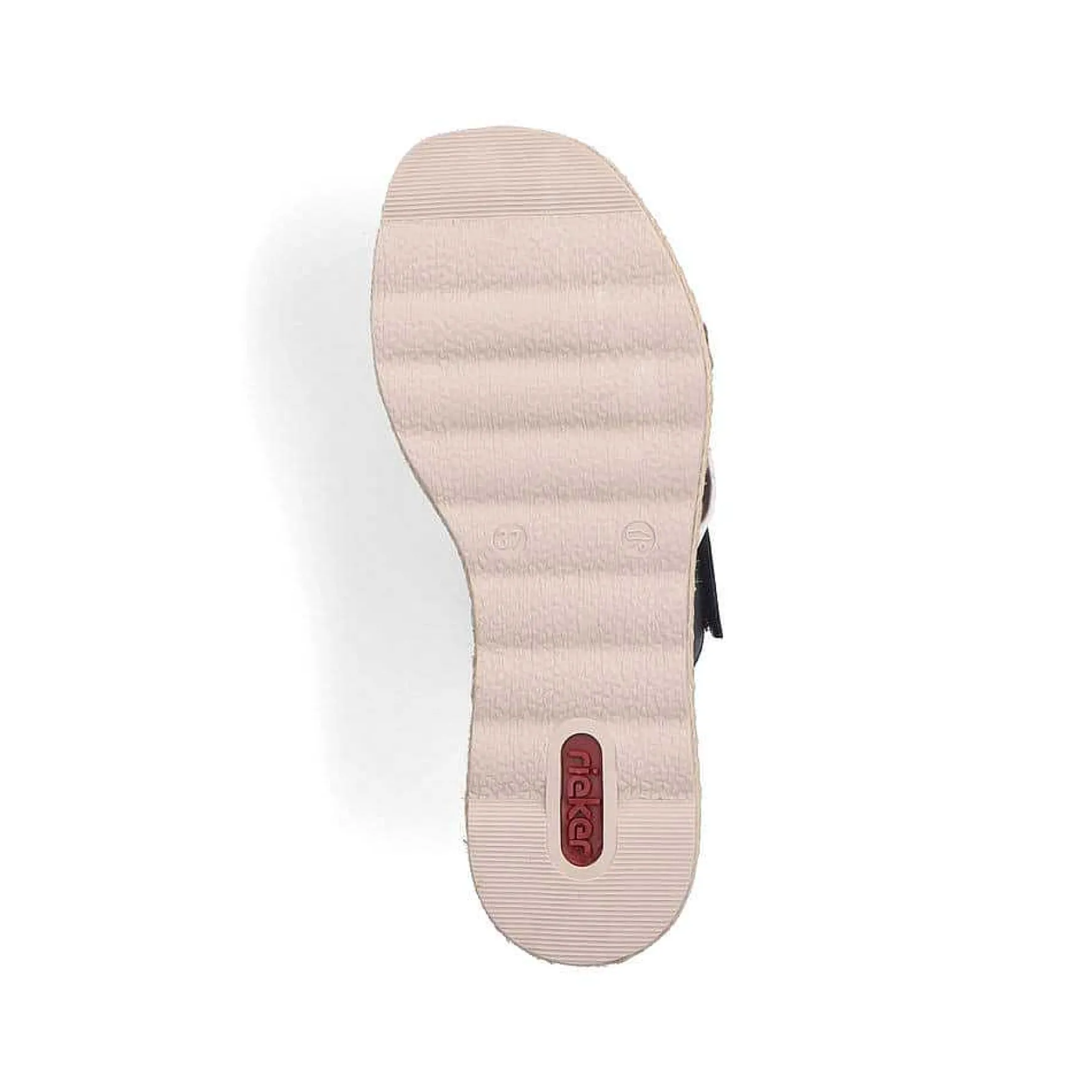 Rieker Women'S Mules Brown Beige-Cream White-Black
