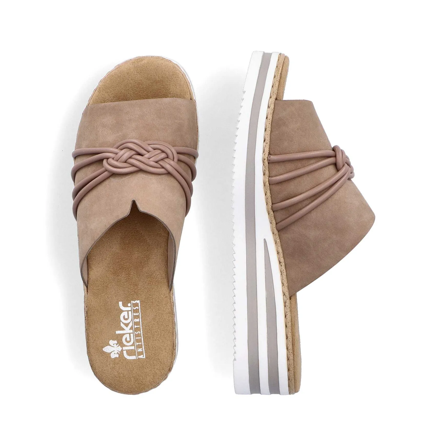 Rieker Women'S Mules Brown Beige