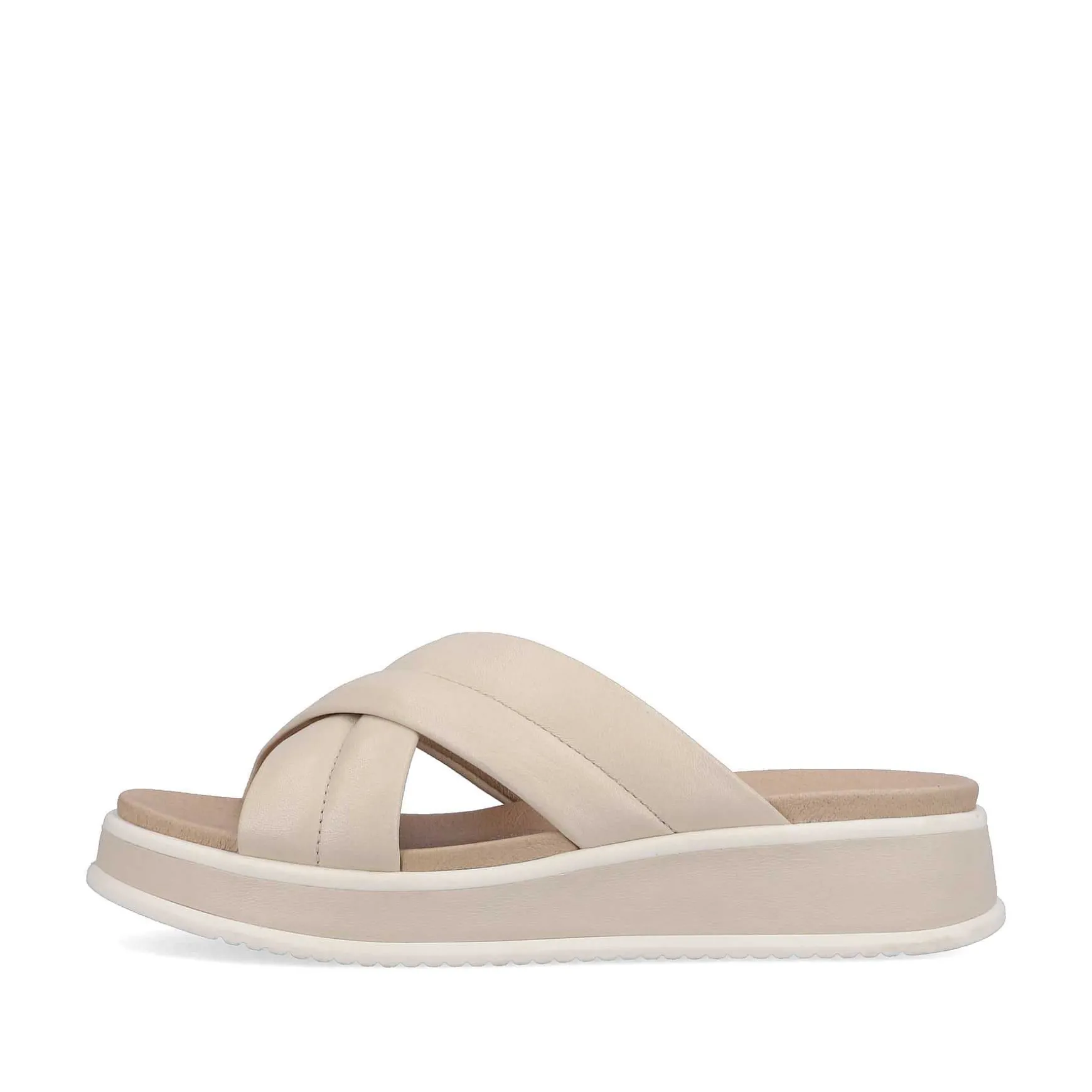 Rieker Women'S Mules Cream Beige