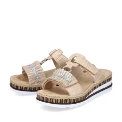 Rieker Women'S Mules Cream Beige