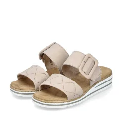 Rieker Women'S Mules Cream Beige