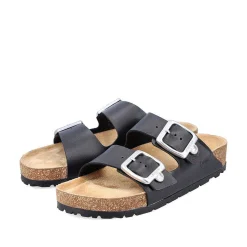 Rieker Women'S Mules Glossy Black