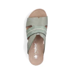 Rieker Women'S Mules Green Gray
