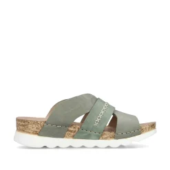 Rieker Women'S Mules Green Gray