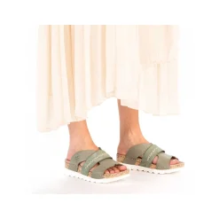 Rieker Women'S Mules Green Gray