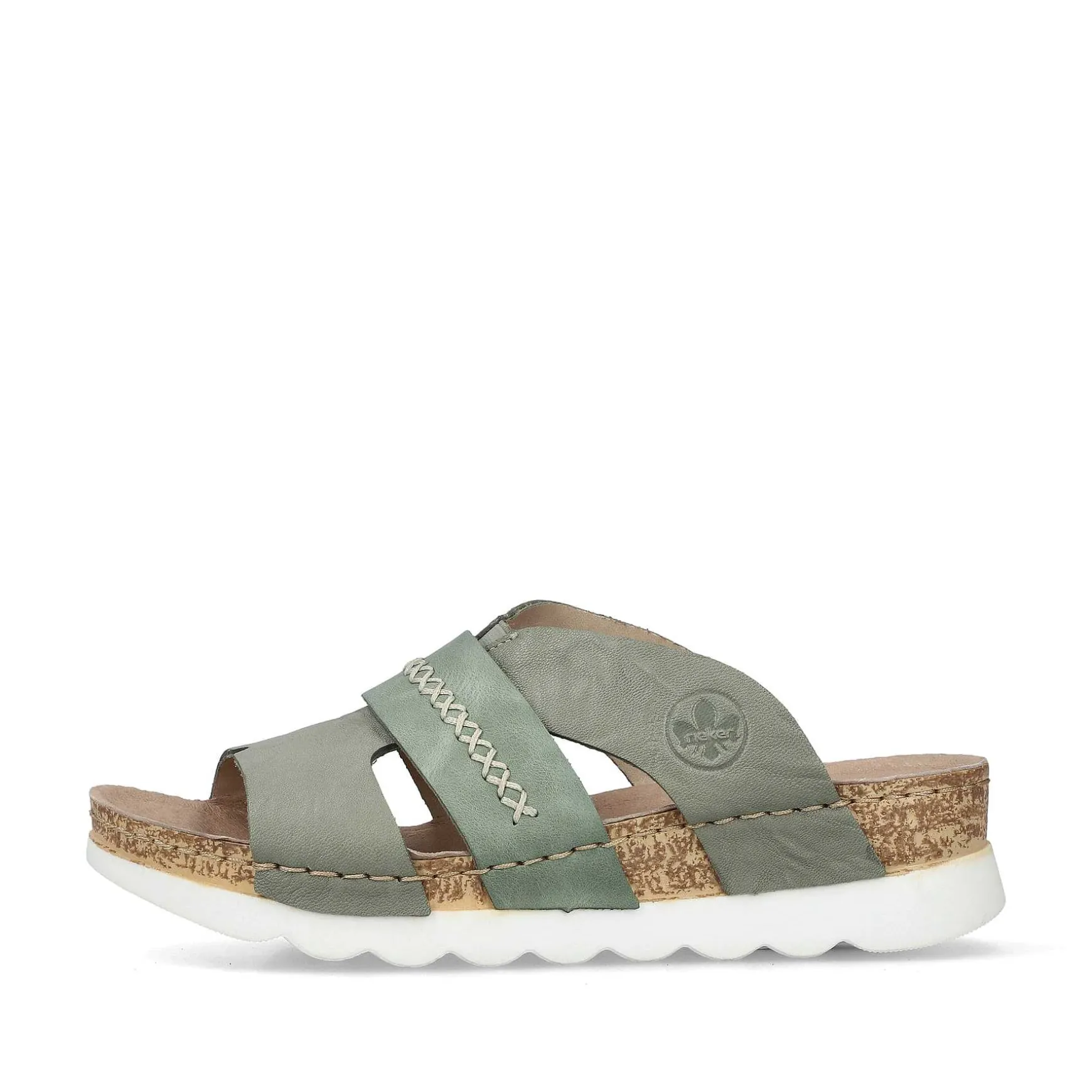 Rieker Women'S Mules Green Gray