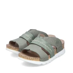 Rieker Women'S Mules Green Gray