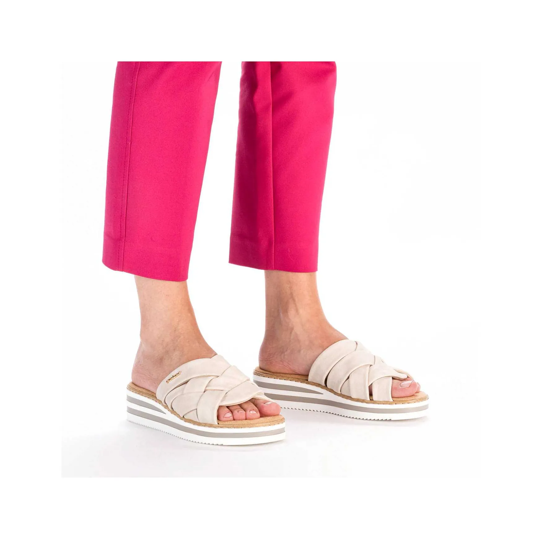 Rieker Women'S Mules Light Beige