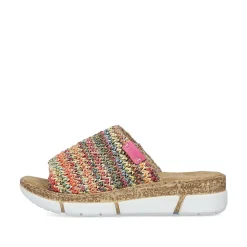 Rieker Women'S Mules Multi-Light Brown