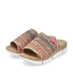 Rieker Women'S Mules Multi-Light Brown