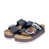 Rieker Women'S Mules Navy Blue
