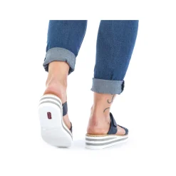 Rieker Women'S Mules Navy Blue